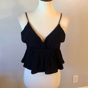 [West Of Melrose] Black Crop Top - Size XL